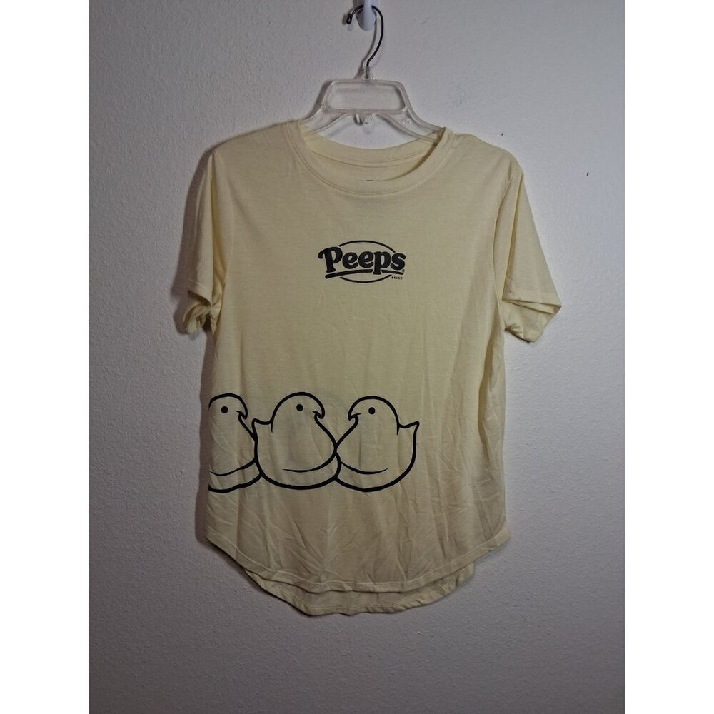 Peeps T-Shirt Casual Tee Y2K Novelty Official Yellow Juniors Size Large (11/13)
